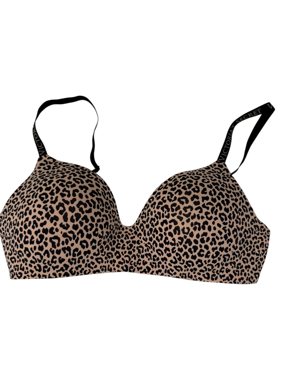 Victoria's Secret Tshirt Lightly Lined Demi Bra Leopard Print Size 38D